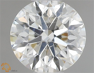 Picture of Natural Diamond 0.40 Carats, Round with Excellent Cut, I Color, SI1 Clarity and Certified by GIA