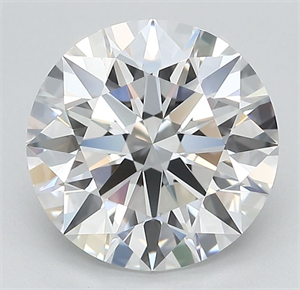 Picture of Lab Grown Diamond 3.16 Carats, Round with Ideal Cut, D Color, IF Clarity and Certified by IGI