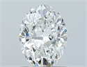 Natural Diamond 0.90 Carats, Oval with  Cut, F Color, VS2 Clarity and Certified by GIA