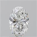 Natural Diamond 1.20 Carats, Oval with  Cut, F Color, VS2 Clarity and Certified by GIA