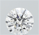 Lab Grown Diamond 2.03 Carats, Round with Ideal Cut, D Color, VVS1 Clarity and Certified by IGI