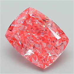 Picture of Lab Grown Diamond 2.10 Carats, CUSHION MODIFIED with  Cut, Fancy Vivid Pink Color, VS1 Clarity and Certified by IGI