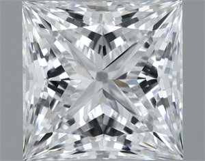 Foto Diamante Natural 0.61 quilates, Princesa , Color D, claridad VS2 y certificado GIA de