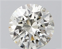 Natural Diamond 0.52 Carats, Round with Excellent Cut, J Color, VVS1 Clarity and Certified by IGI