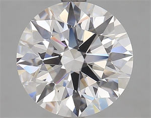 Picture of Lab Grown Diamond 3.70 Carats, Round with Ideal Cut, D Color, VS1 Clarity and Certified by IGI