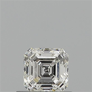 Picture of Natural Diamond 0.58 Carats, Asscher with  Cut, G Color, SI1 Clarity and Certified by GIA