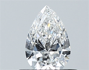 Picture of Natural Diamond 0.40 Carats, Pear with  Cut, E Color, VVS1 Clarity and Certified by GIA