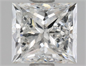Natural Diamond 0.90 Carats, Princess with  Cut, G Color, SI2 Clarity and Certified by GIA
