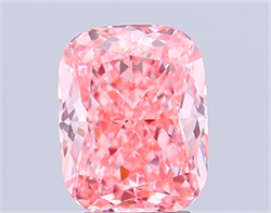 Picture of Lab Grown Diamond 4.76 Carats, CUSHION MODIFIED with  Cut, Fancy Vivid Pink Color, VVS2 Clarity and Certified by IGI