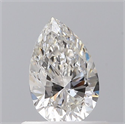 Natural Diamond 0.50 Carats, Pear with  Cut, H Color, VS2 Clarity and Certified by GIA