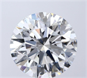 Lab Grown Diamond 4.04 Carats, Round with Excellent Cut, E Color, VVS2 Clarity and Certified by GIA