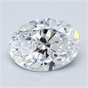 Natural Diamond 1.80 Carats, Oval with  Cut, D Color, VVS1 Clarity and Certified by GIA