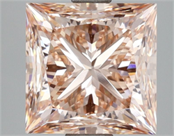 Picture of Lab Grown Diamond 4.16 Carats, Princess with  Cut, Fancy Intense Pink Color, VVS2 Clarity and Certified by IGI