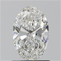 Natural Diamond 1.01 Carats, Oval with  Cut, G Color, I1 Clarity and Certified by GIA