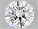 Lab Grown Diamond 3.16 Carats, Round with Excellent Cut, E Color, VVS2 Clarity and Certified by IGI