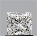 Natural Diamond 0.77 Carats, Princess with  Cut, I Color, VVS2 Clarity and Certified by GIA