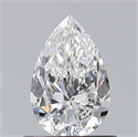 Natural Diamond 0.70 Carats, Pear with  Cut, D Color, VS2 Clarity and Certified by GIA