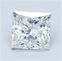 Natural Diamond 3.53 Carats, Princess with  Cut, E Color, SI1 Clarity and Certified by GIA