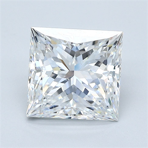 Picture of Natural Diamond 3.53 Carats, Princess with  Cut, E Color, SI1 Clarity and Certified by GIA