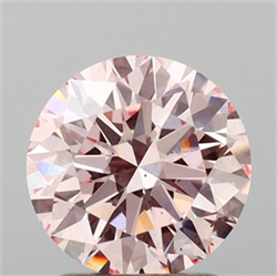 Picture of Lab Grown Diamond 1.70 Carats, Round with Excellent Cut, Fancy Intense Pink Color, VS2 Clarity and Certified by IGI