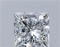 Natural Diamond 0.51 Carats, Princess with  Cut, F Color, IF Clarity and Certified by GIA