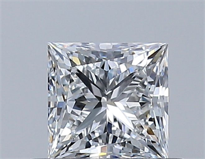 Picture of Natural Diamond 0.51 Carats, Princess with  Cut, F Color, IF Clarity and Certified by GIA