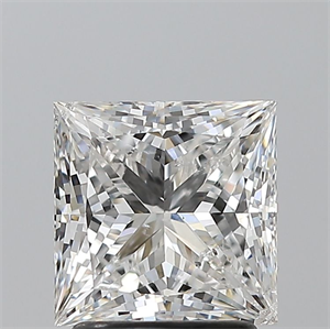 Picture of Natural Diamond 2.06 Carats, Princess with  Cut, F Color, SI2 Clarity and Certified by GIA