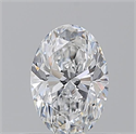 Natural Diamond 0.50 Carats, Oval with  Cut, D Color, VS1 Clarity and Certified by GIA