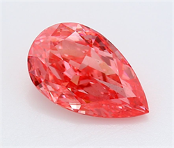 Picture of Lab Grown Diamond 2.59 Carats, Pear with  Cut, Fancy Vivid Pink Color, VS2 Clarity and Certified by IGI