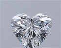 Natural Diamond 0.42 Carats, Heart with  Cut, E Color, VVS1 Clarity and Certified by GIA