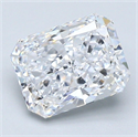 Natural Diamond 2.20 Carats, Radiant with  Cut, D Color, SI1 Clarity and Certified by GIA