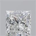 Natural Diamond 0.90 Carats, Princess with  Cut, G Color, VS2 Clarity and Certified by GIA