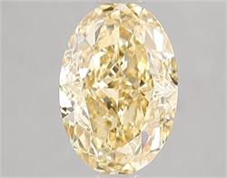 Picture of Lab Grown Diamond 2.09 Carats, Oval with  Cut, Fancy Intense Yellow Color, VS1 Clarity and Certified by IGI