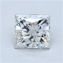 Natural Diamond 1.14 Carats, Princess with  Cut, G Color, I1 Clarity and Certified by GIA