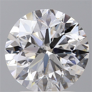 Picture of Natural Diamond 2.01 Carats, Round with Very Good Cut, D Color, SI2 Clarity and Certified by GIA
