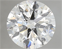 Natural Diamond 3.03 Carats, Round with Excellent Cut, E Color, I1 Clarity and Certified by GIA