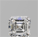 Diamante Natural 0.90 quilates, Asscher , Color G, claridad VVS1 y certificado GIA