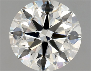 Picture of Natural Diamond 0.90 Carats, Round with Excellent Cut, K Color, VS2 Clarity and Certified by GIA