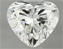 Natural Diamond 0.50 Carats, Heart with  Cut, J Color, VS2 Clarity and Certified by GIA