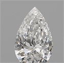 Natural Diamond 0.12 Carats, Pear with  Cut, E Color, VS2 Clarity and Certified by IGI