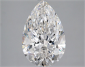 Natural Diamond 3.09 Carats, Pear with  Cut, D Color, SI2 Clarity and Certified by GIA