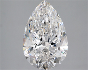 Picture of Natural Diamond 3.09 Carats, Pear with  Cut, D Color, SI2 Clarity and Certified by GIA