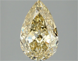Picture of Lab Grown Diamond 2.09 Carats, Pear with  Cut, Fancy Intense Yellow Color, VS1 Clarity and Certified by IGI