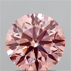 Picture of Lab Grown Diamond 1.51 Carats, Round with Excellent Cut, Fancy Intense Pink Color, VS2 Clarity and Certified by IGI