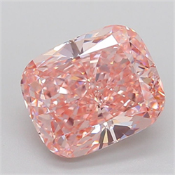 Picture of Lab Grown Diamond 4.59 Carats, CUSHION MODIFIED with  Cut, Fancy Intense Pink Color, VS2 Clarity and Certified by IGI