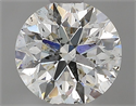 Natural Diamond 0.72 Carats, Round with Excellent Cut, F Color, SI2 Clarity and Certified by IGI