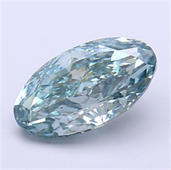 Picture of Lab Grown Diamond 2.07 Carats, Oval with  Cut, Fancy Vivid Blue Color, VVS2 Clarity and Certified by IGI