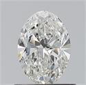 Natural Diamond 0.70 Carats, Oval with  Cut, H Color, VS1 Clarity and Certified by GIA