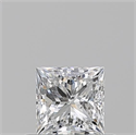 Natural Diamond 0.50 Carats, Princess with  Cut, E Color, VVS1 Clarity and Certified by GIA