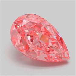 Picture of Lab Grown Diamond 2.04 Carats, Pear with  Cut, Fancy Vivid Pink Color, VVS2 Clarity and Certified by IGI